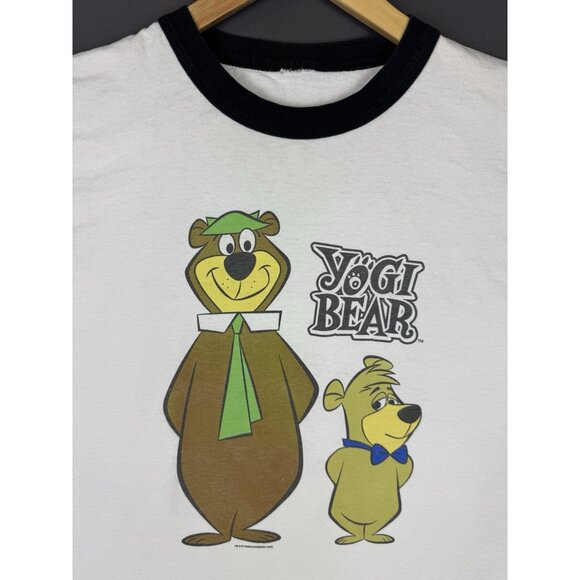 Vintage 2002 Hanna-Barbera Yogi Bear Ringer Shirt Cartoon Network TV Show Art - Picture 3 of 13